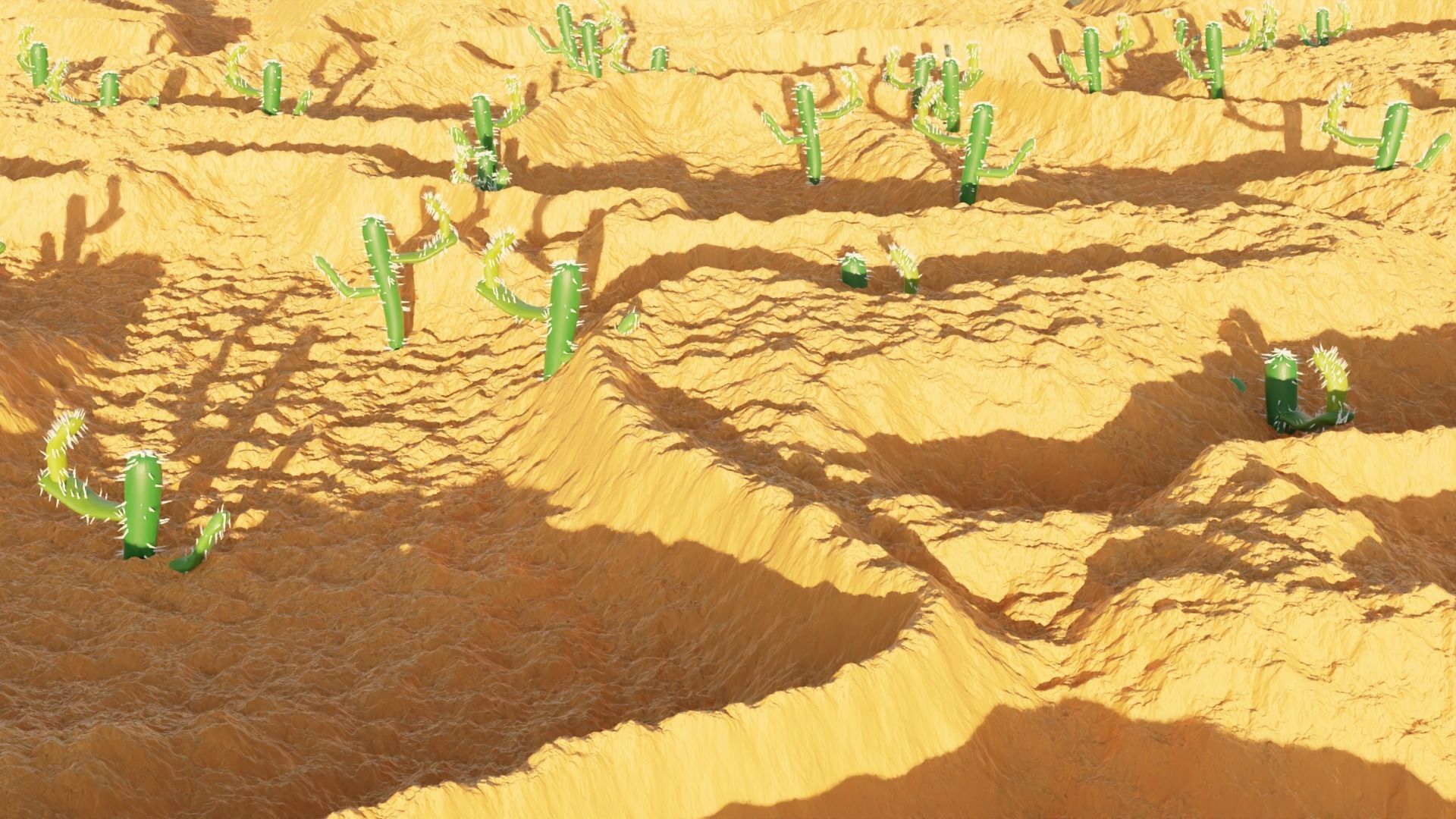 Desert in cactus 3D model_4