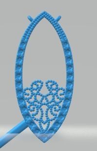 YD230 ornately shaped pen with handle 3D print model_3