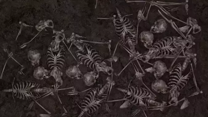 SKELETON 3D MODELS - AR - VR - GAME READY 3D model