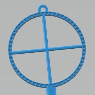 YD231 pendant with circles 3D print model_7