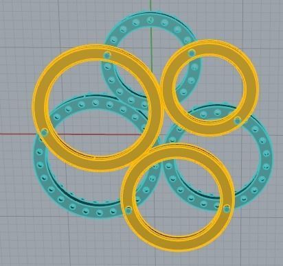 YD231 pendant with circles 3D print model_11