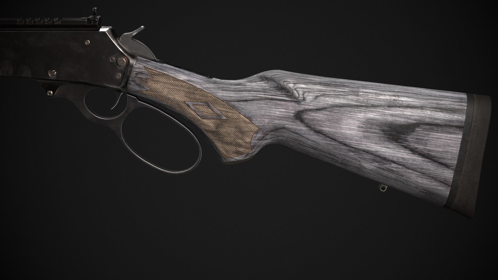 Marlin 1895 SBL Rifle  Low-poly 3D model_23