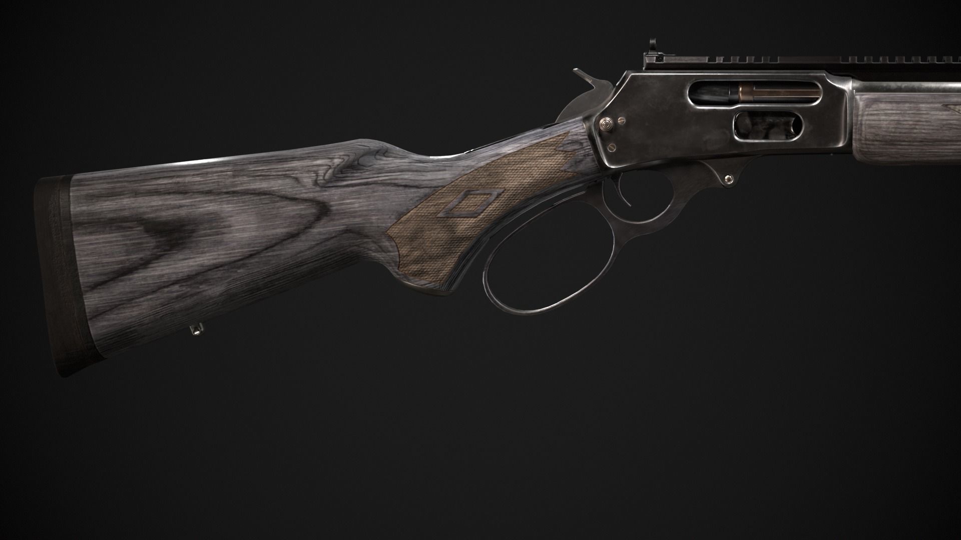 Marlin 1895 SBL Rifle  Low-poly 3D model_21