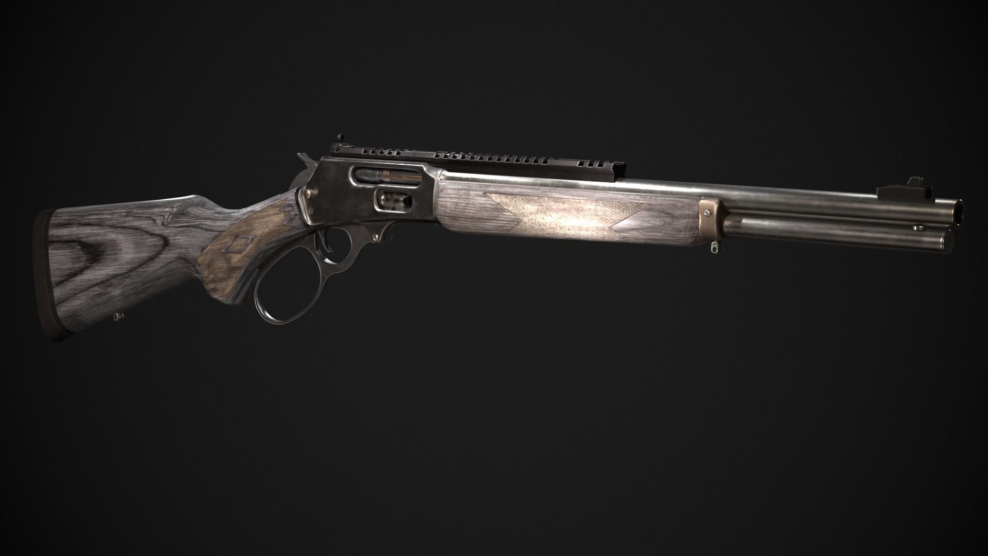 Marlin 1895 SBL Rifle  Low-poly 3D model_17