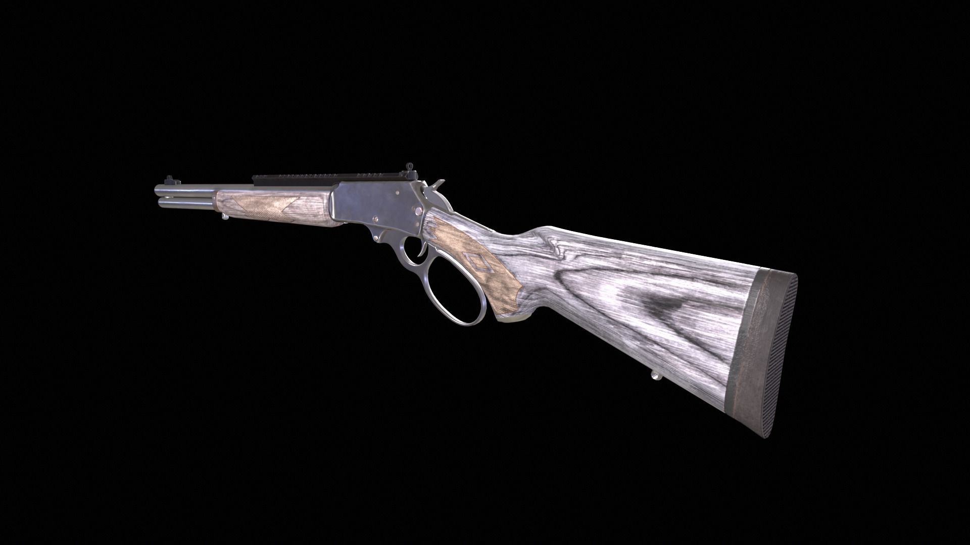 Marlin 1895 SBL Rifle  Low-poly 3D model_5