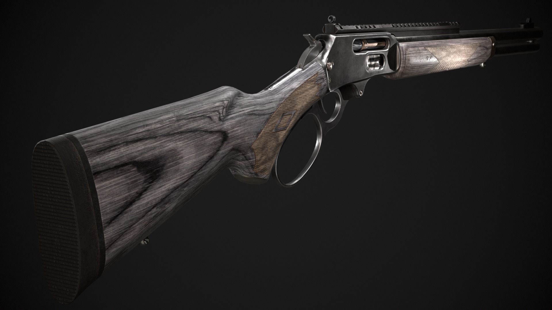 Marlin 1895 SBL Rifle  Low-poly 3D model_20