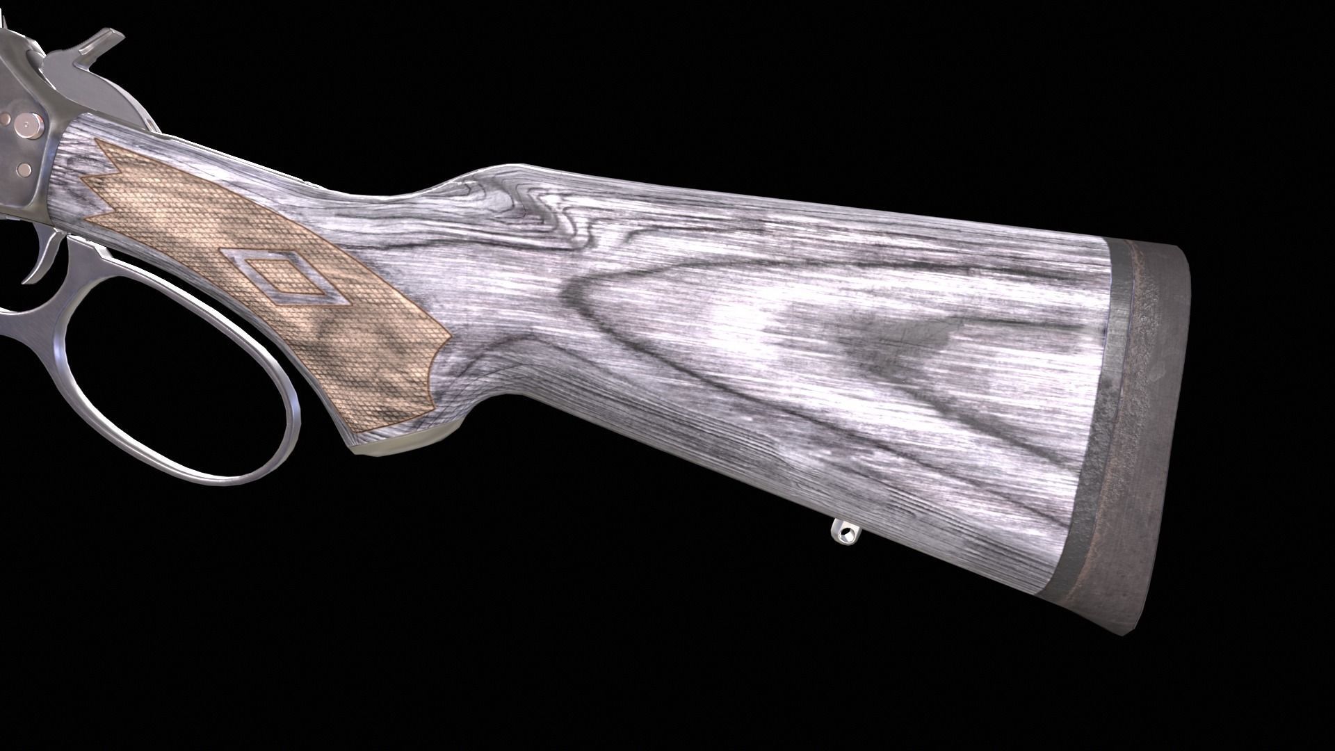 Marlin 1895 SBL Rifle  Low-poly 3D model_6