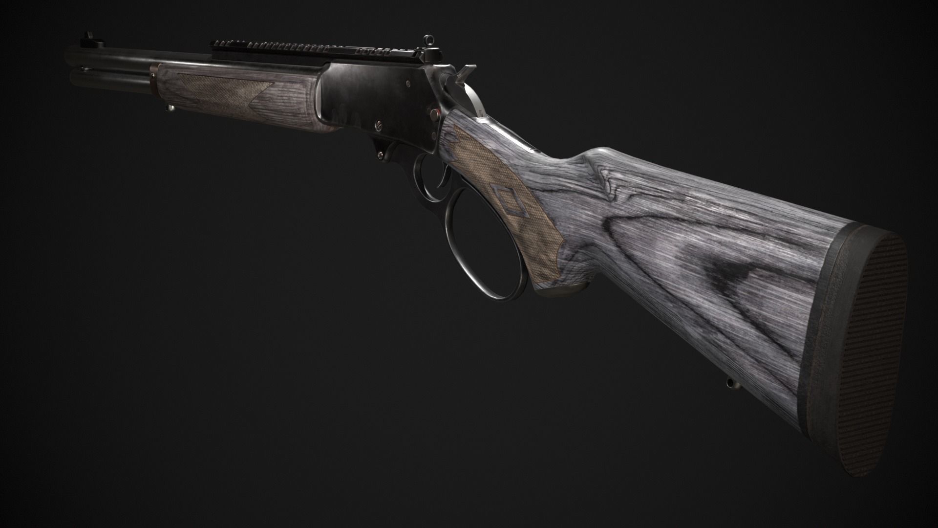 Marlin 1895 SBL Rifle  Low-poly 3D model_22