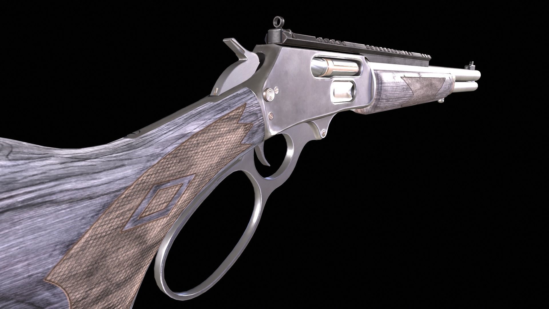 Marlin 1895 SBL Rifle  Low-poly 3D model_12