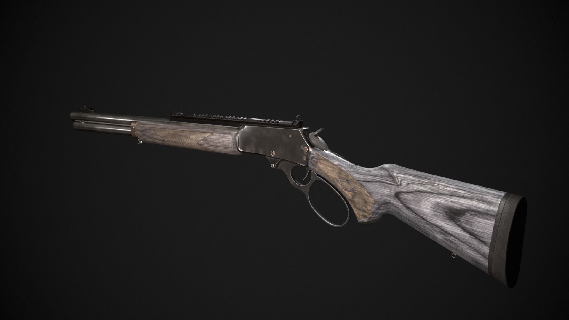 Marlin 1895 SBL Rifle  Low-poly 3D model_14