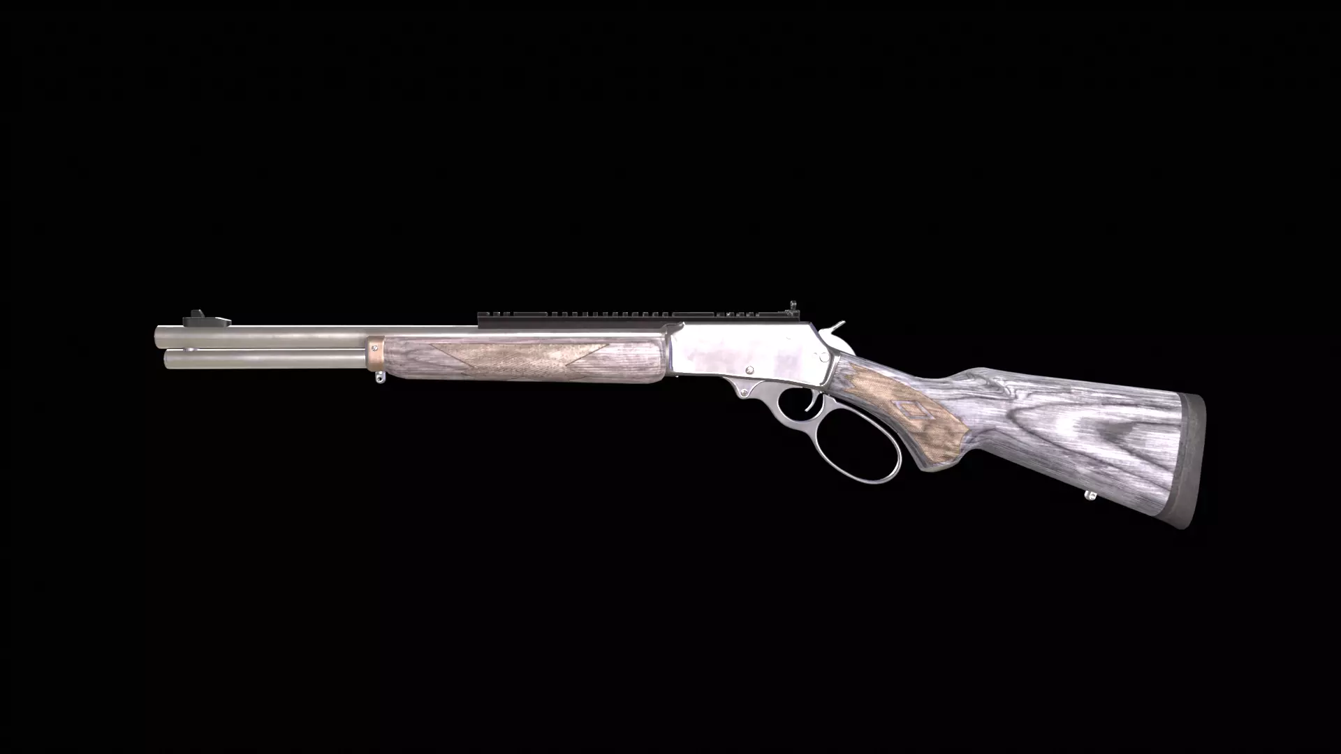 Marlin 1895 SBL Rifle  Low-poly 3D model_0