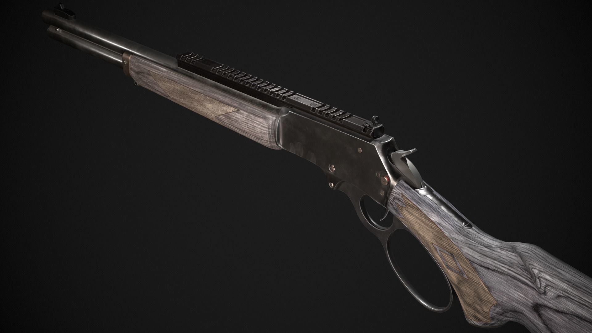 Marlin 1895 SBL Rifle  Low-poly 3D model_19