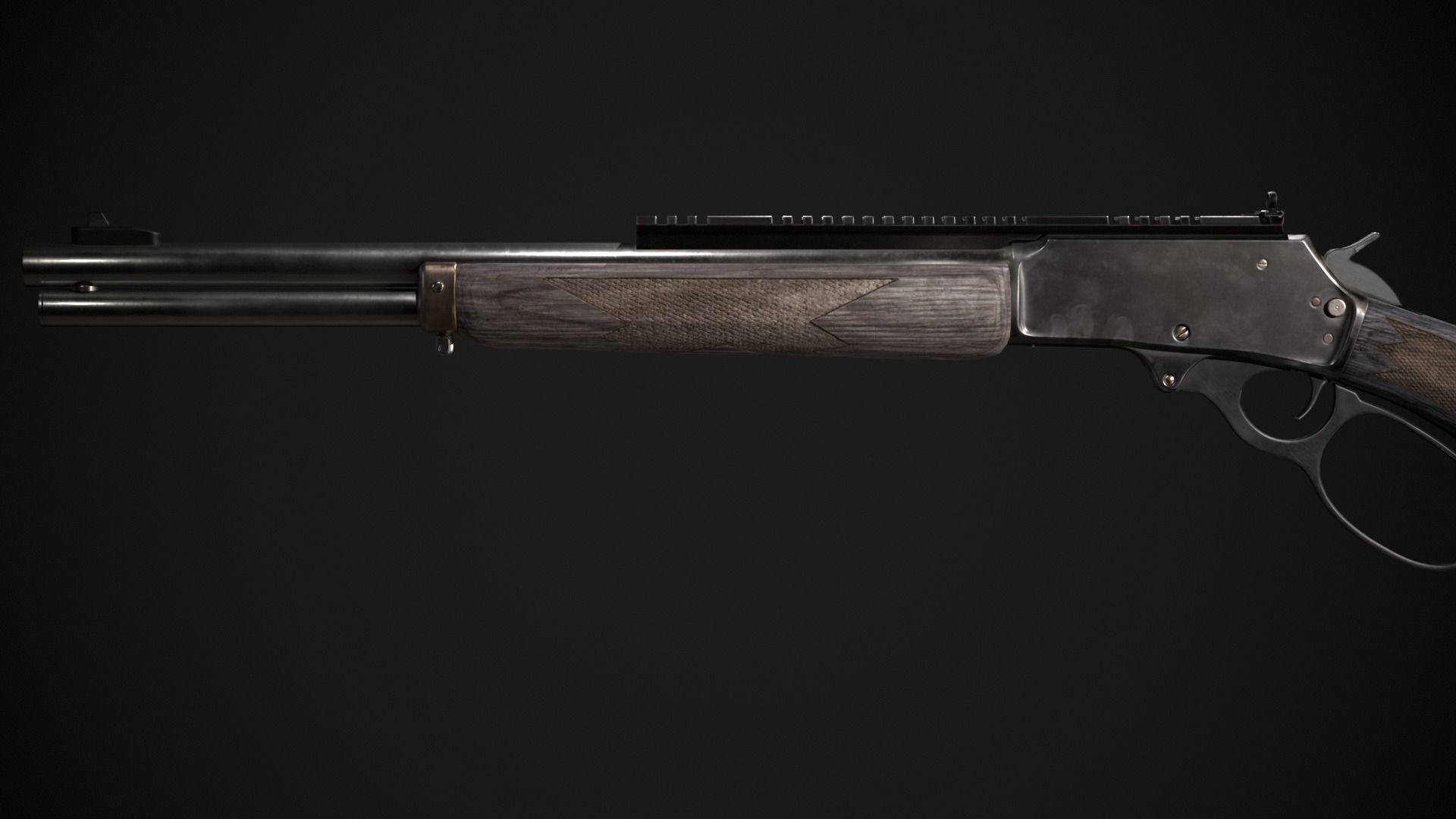 Marlin 1895 SBL Rifle  Low-poly 3D model_18