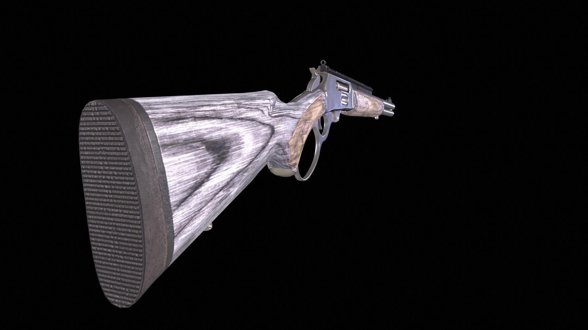 Marlin 1895 SBL Rifle  Low-poly 3D model_7