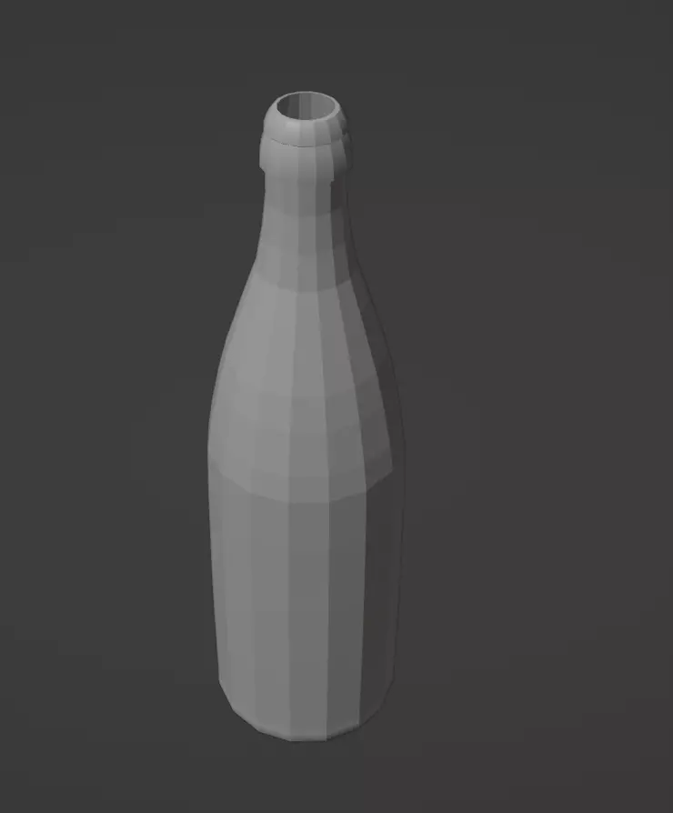 Big Bottle Free low-poly 3D model_0