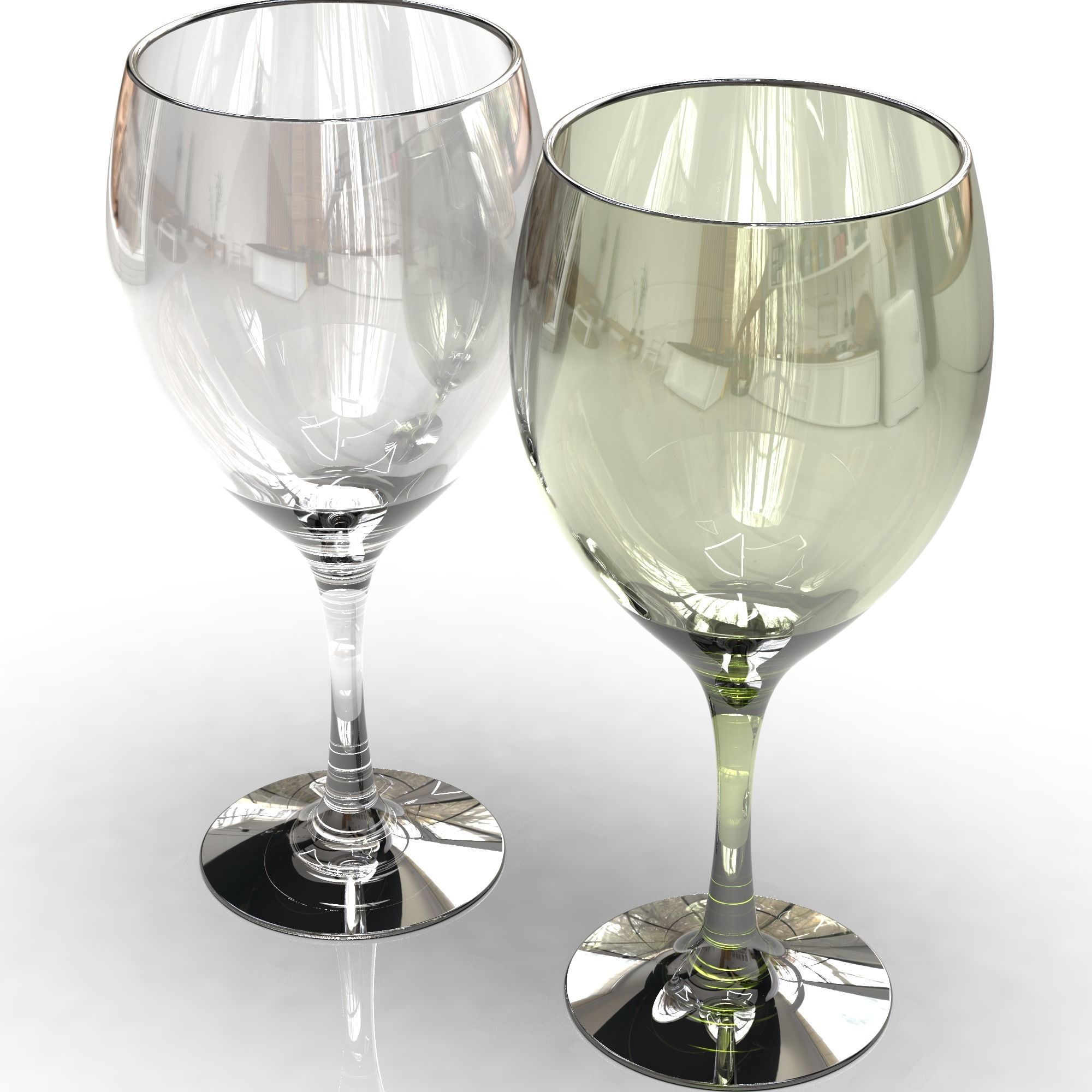 Glass wine 3D print model_7