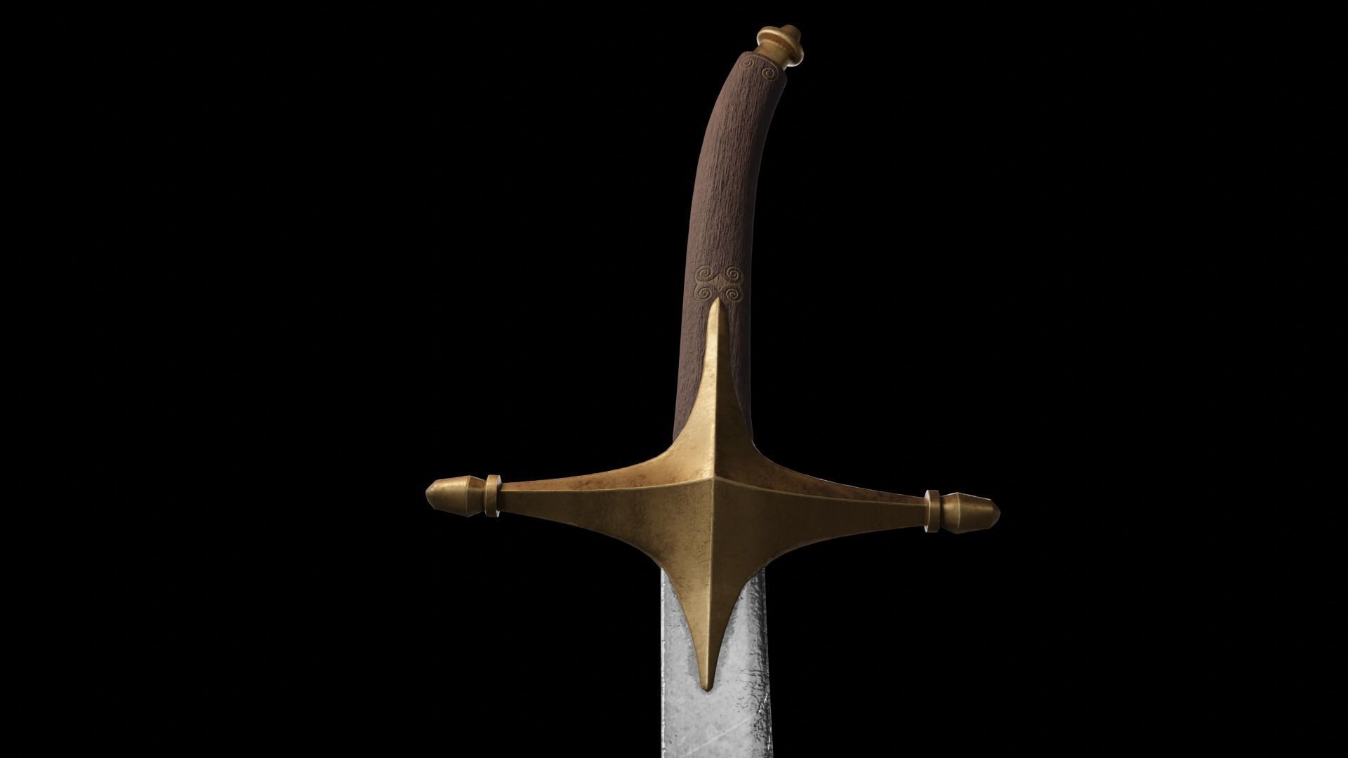 Curve Sword Scimitar from Elden Ring 3D model_6