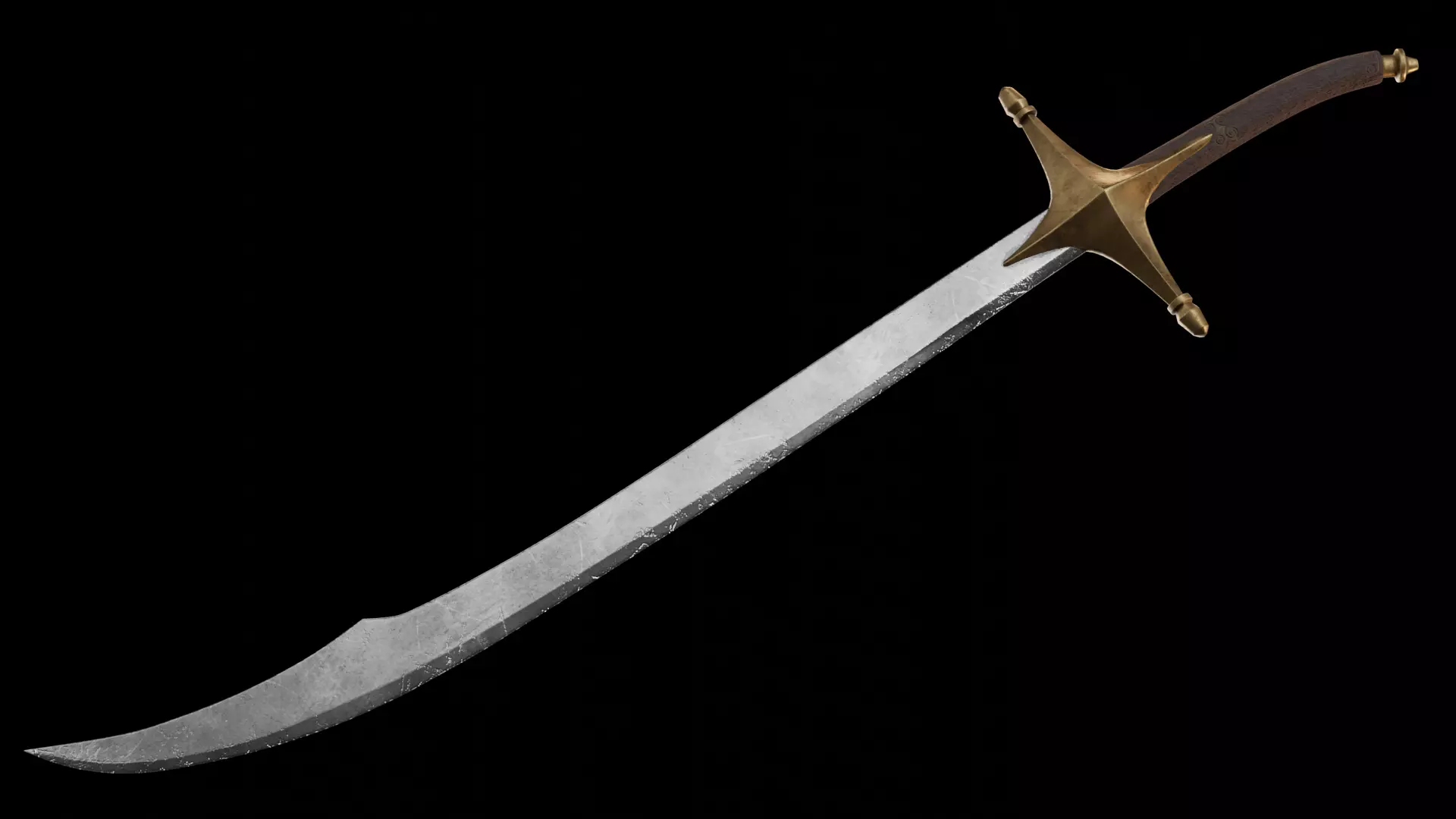 Curve Sword Scimitar from Elden Ring 3D model_0