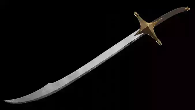 Curve Sword Scimitar from Elden Ring 3D model