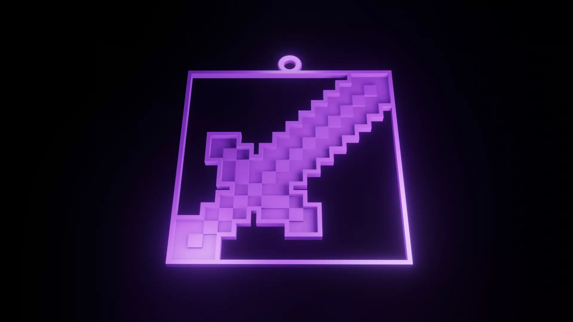 Minecraft Sword Christmas Decorations 3D print model_0