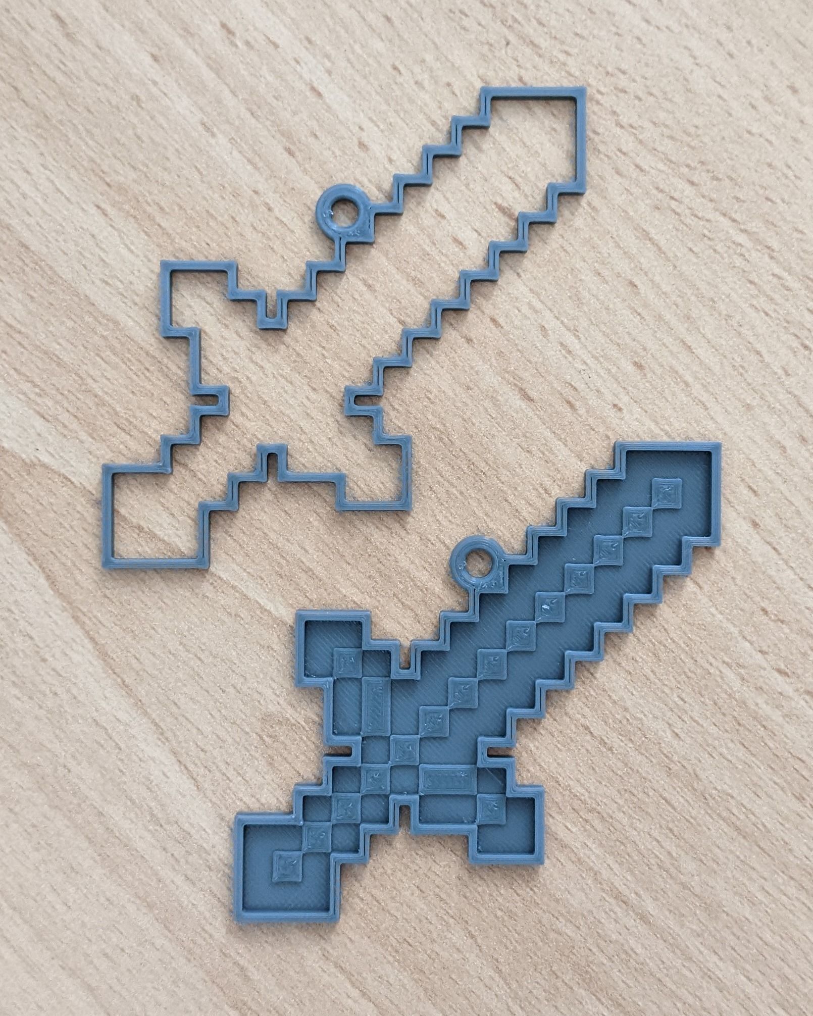 Minecraft Sword Christmas Decorations 3D print model_6