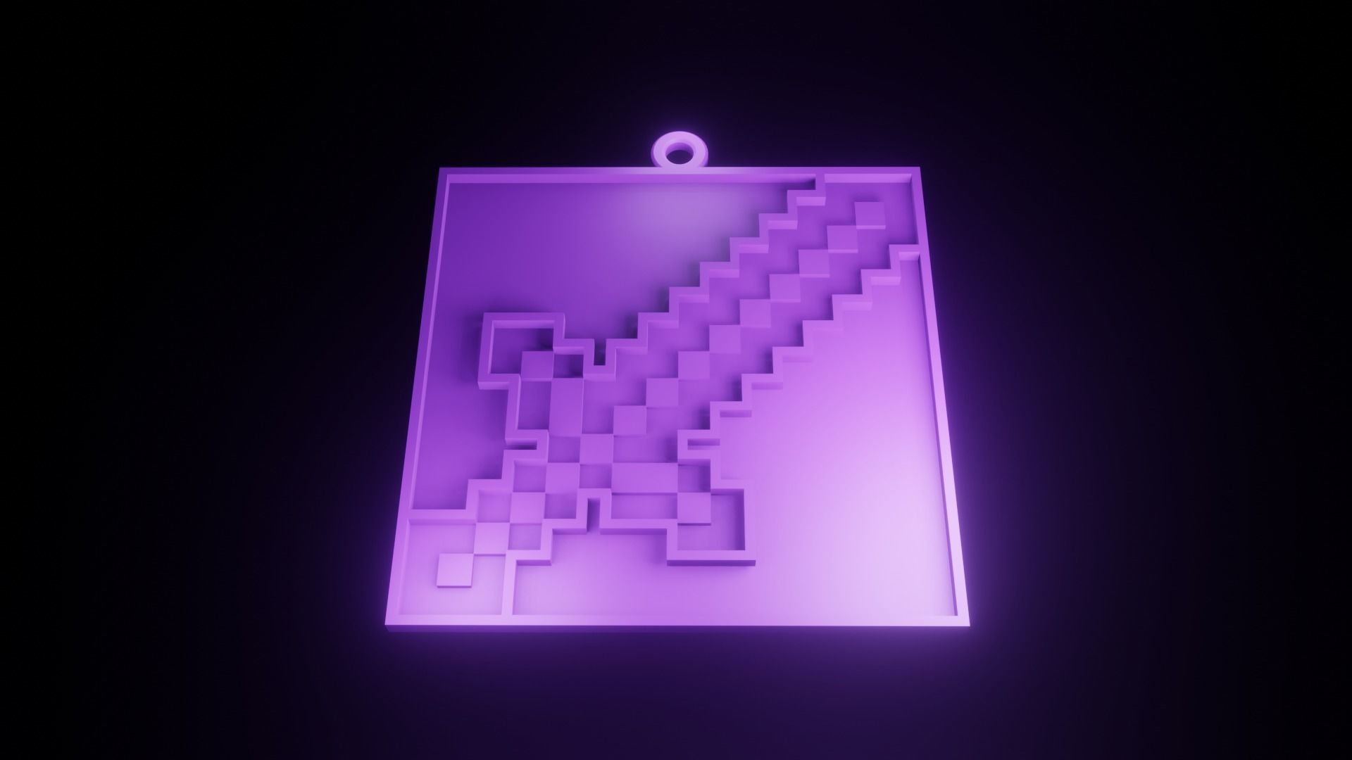 Minecraft Sword Christmas Decorations 3D print model_1