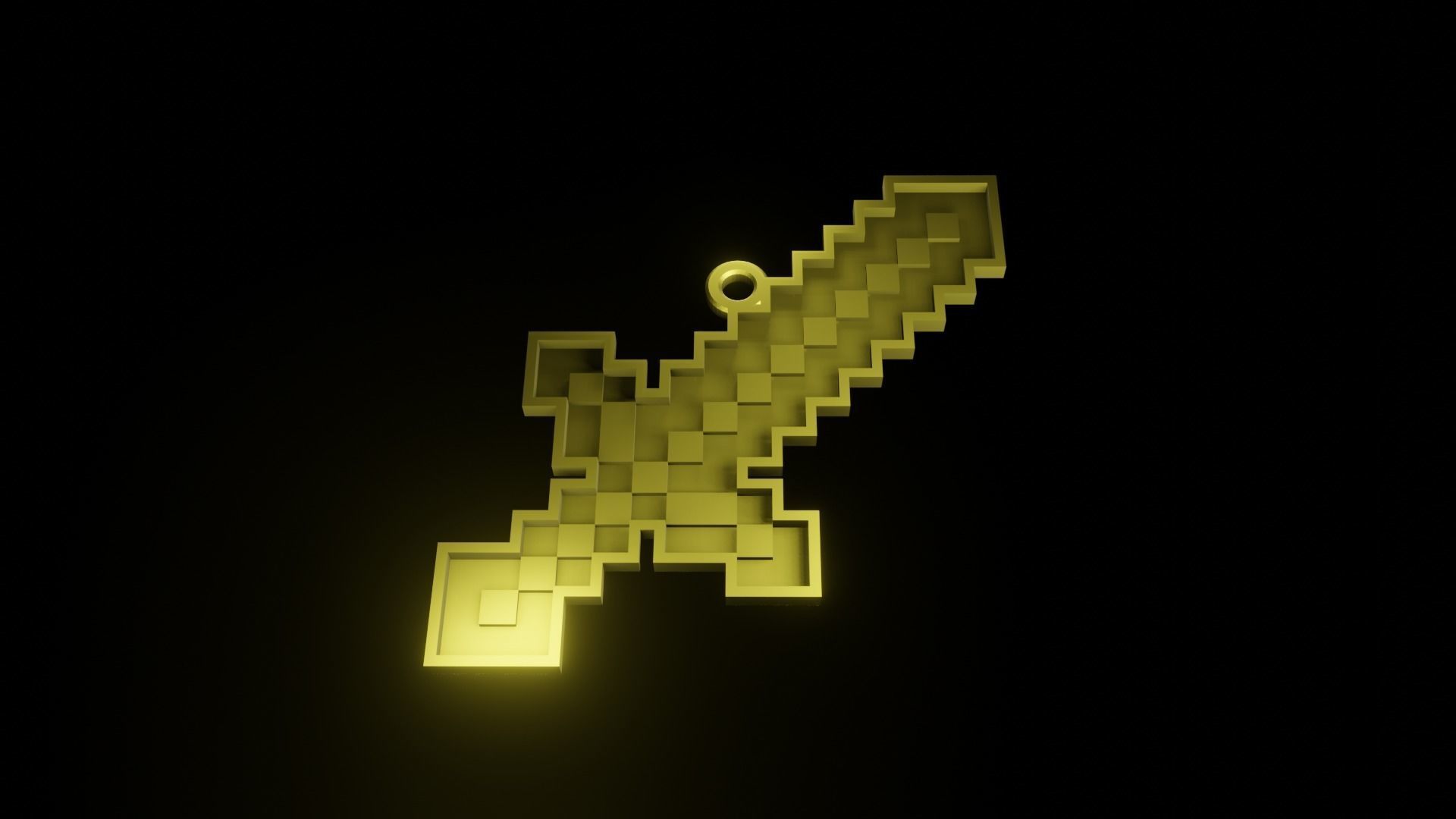 Minecraft Sword Christmas Decorations 3D print model_4