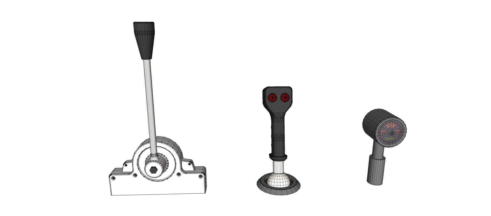 Dashboard 1 control panel with buttons and knobs 3D model_26