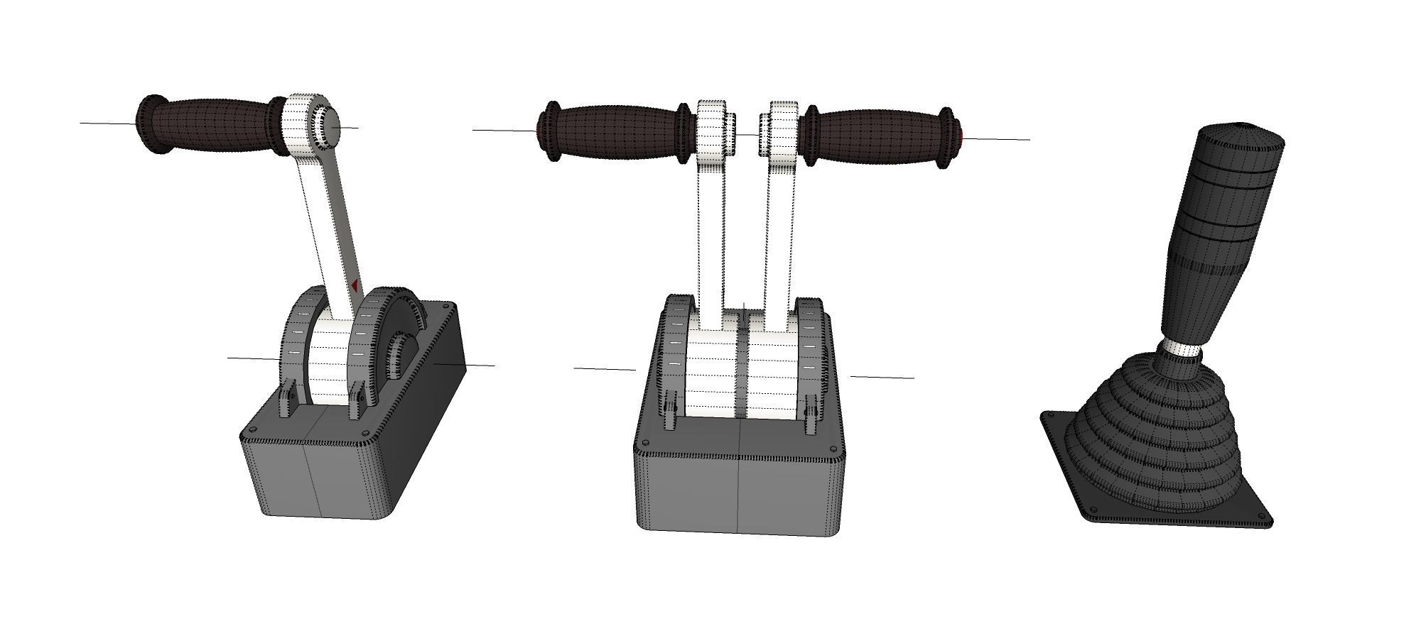 Dashboard 1 control panel with buttons and knobs 3D model_25