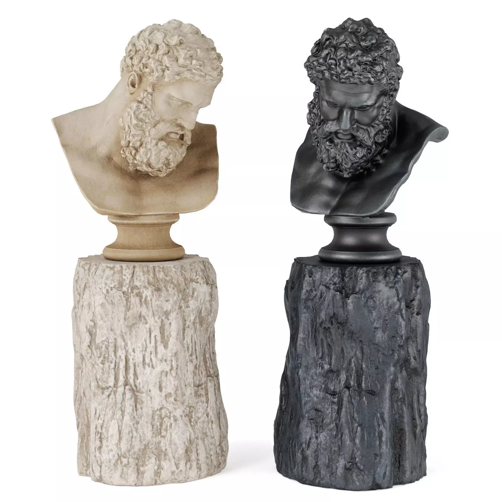 Hercules head sculpture Low-poly 3D model