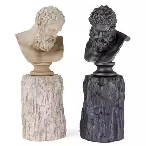 Hercules head sculpture