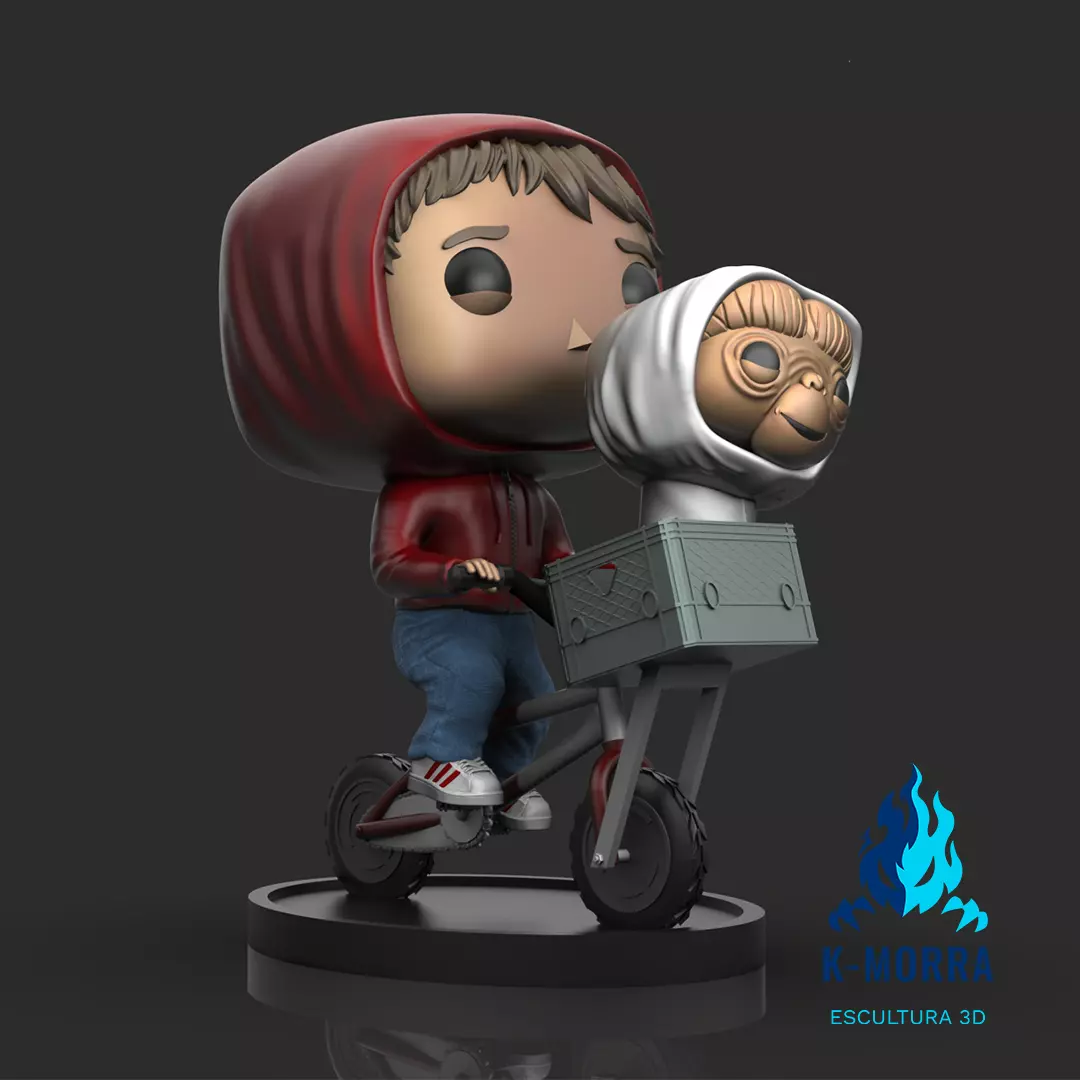 Et and Elliot Funko 3D print model_0