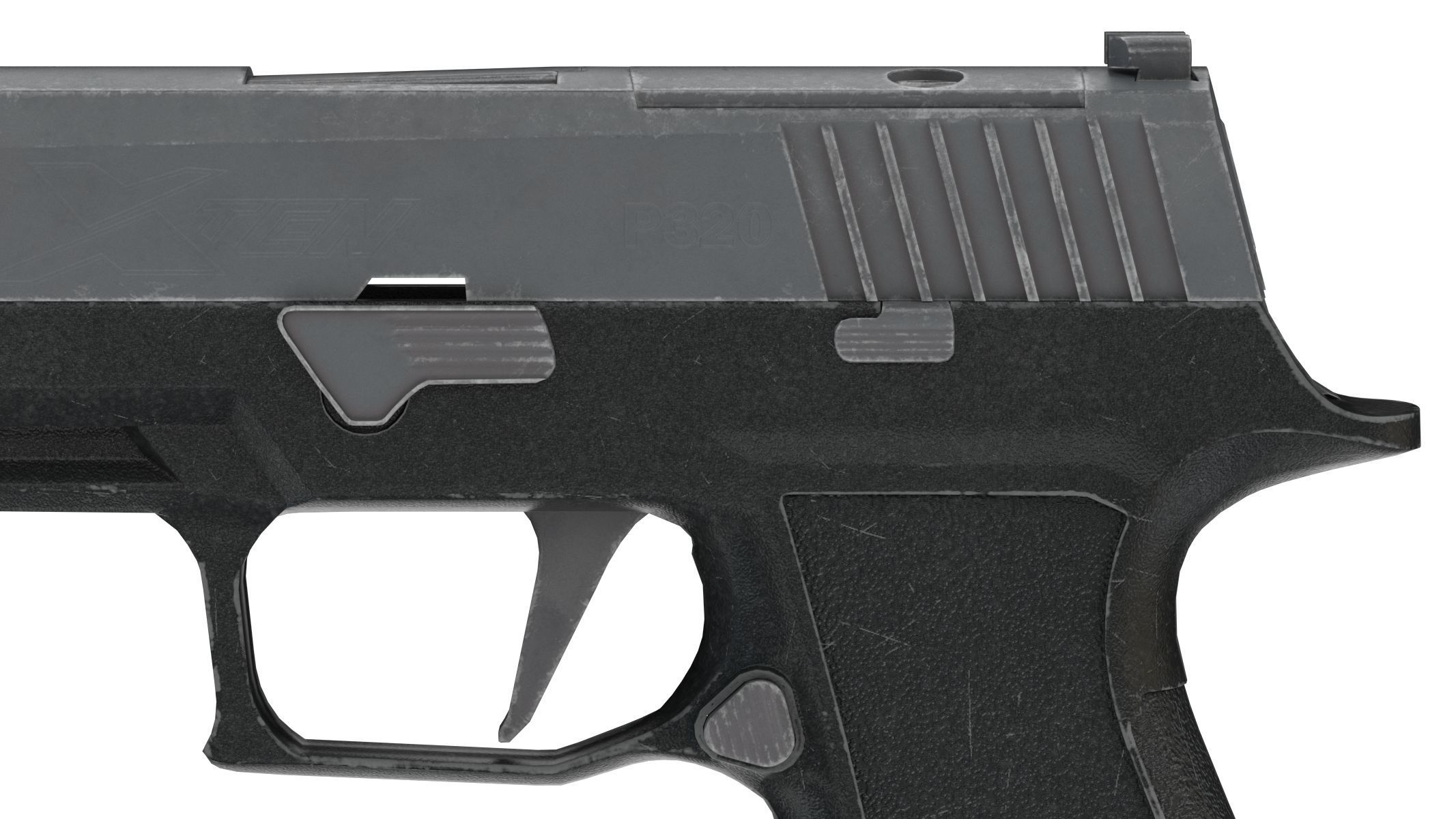 P320-XTEN Pistol Low Poly PBR Realistic Low-poly 3D model_7