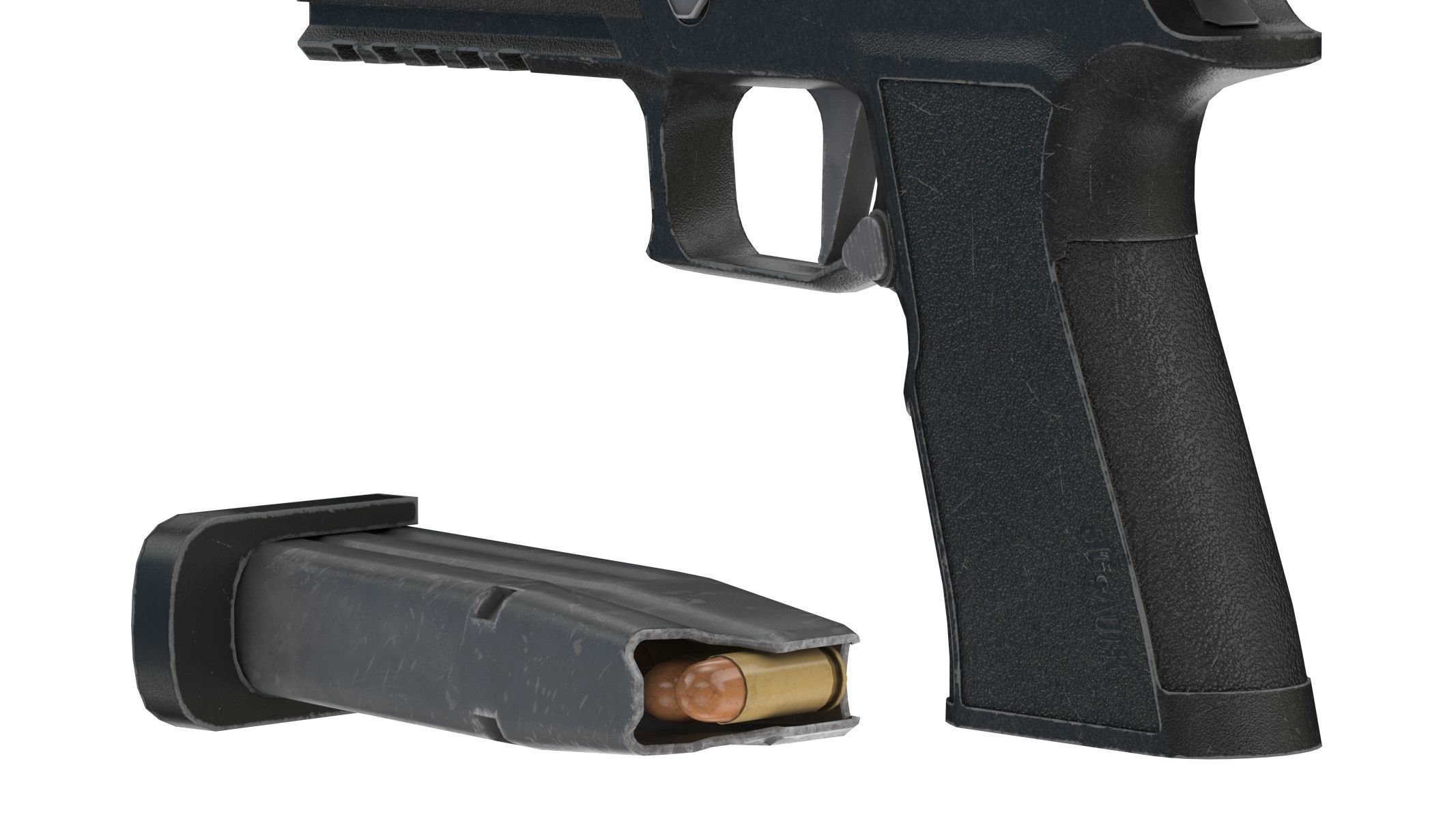 P320-XTEN Pistol Low Poly PBR Realistic Low-poly 3D model_14