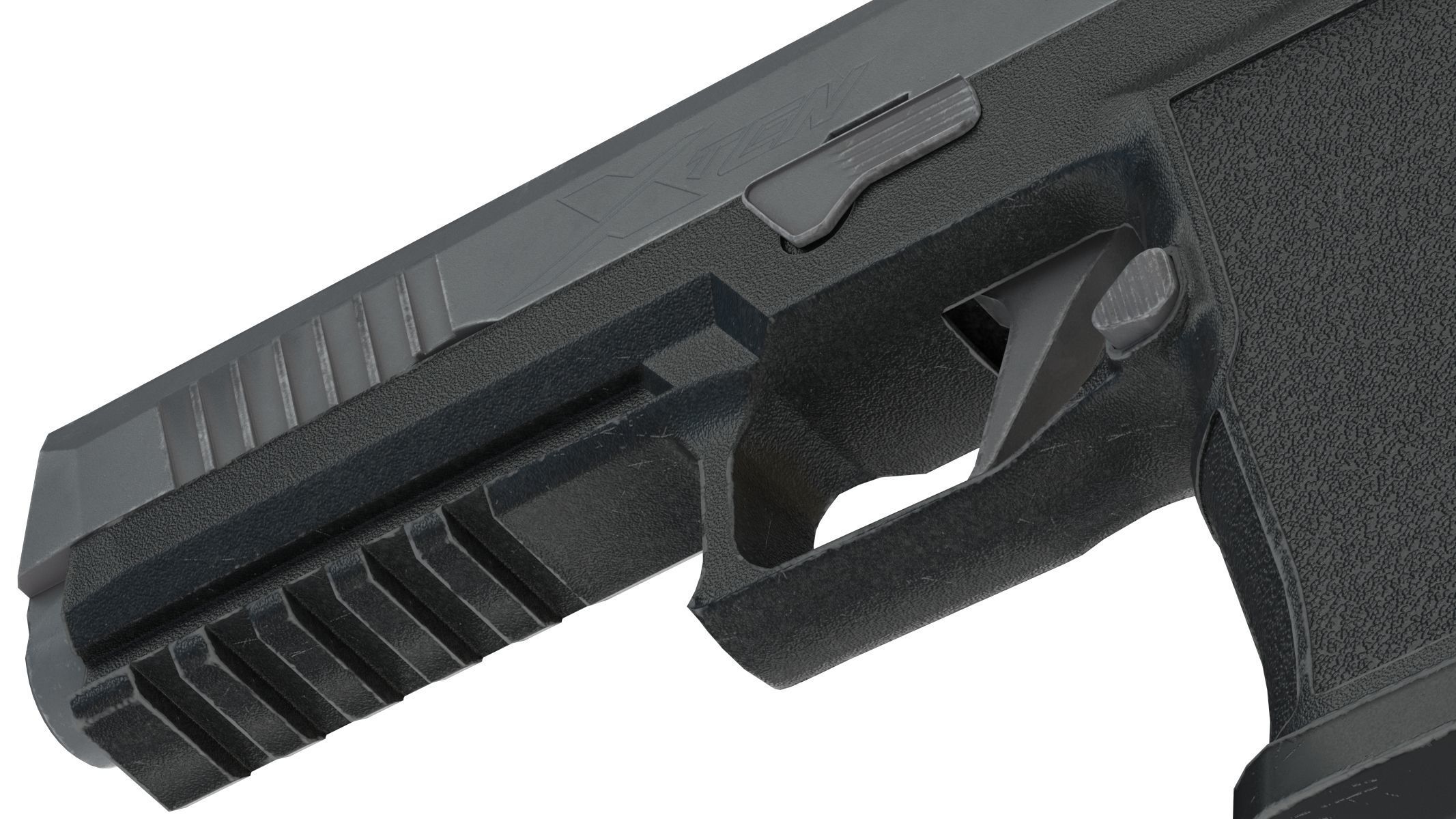 P320-XTEN Pistol Low Poly PBR Realistic Low-poly 3D model_10