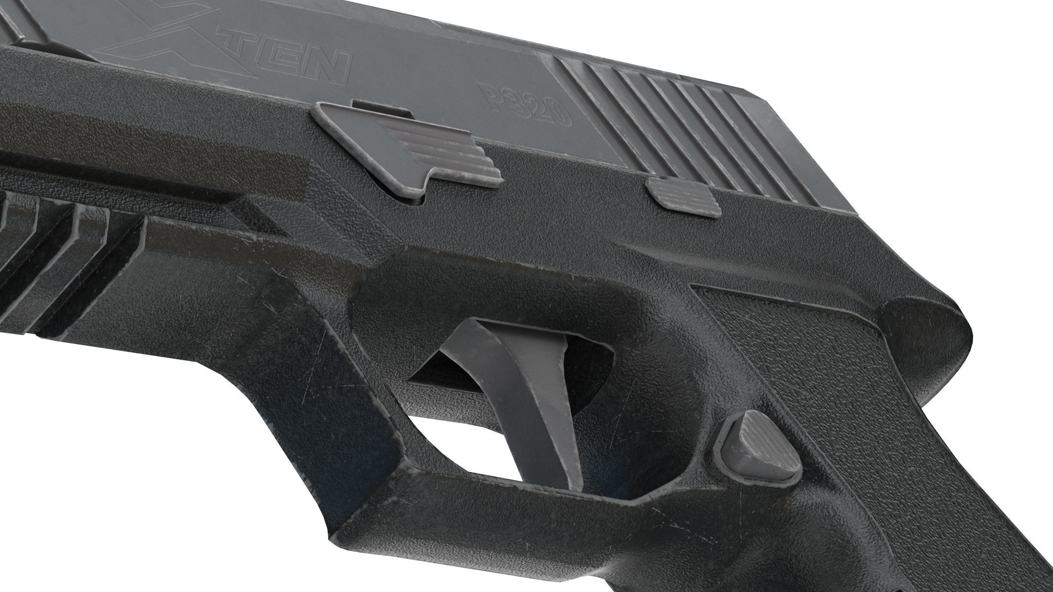 P320-XTEN Pistol Low Poly PBR Realistic Low-poly 3D model_13