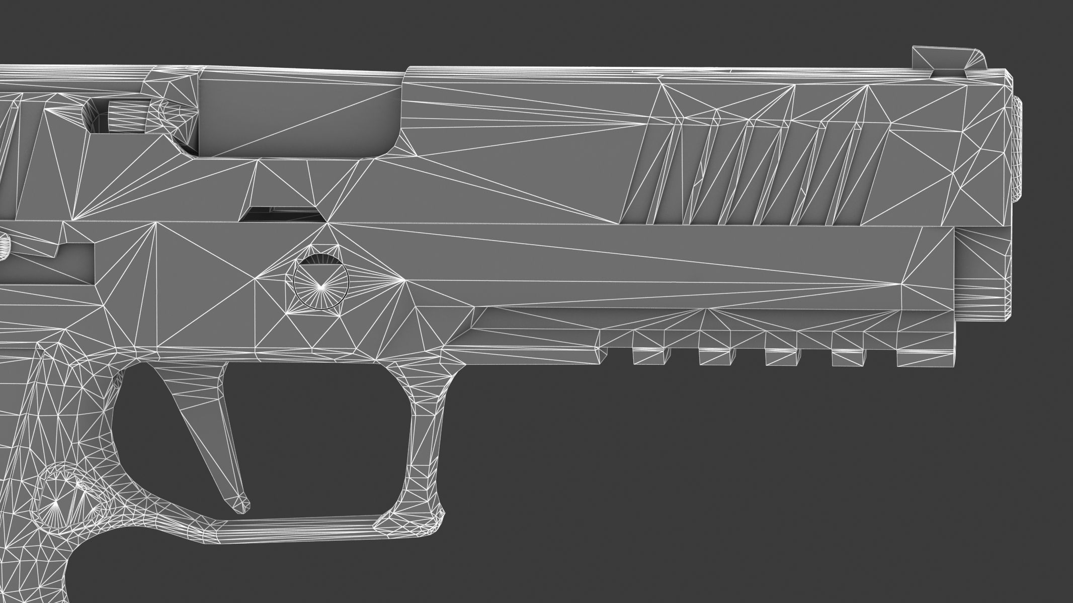 P320-XTEN Pistol Low Poly PBR Realistic Low-poly 3D model_20
