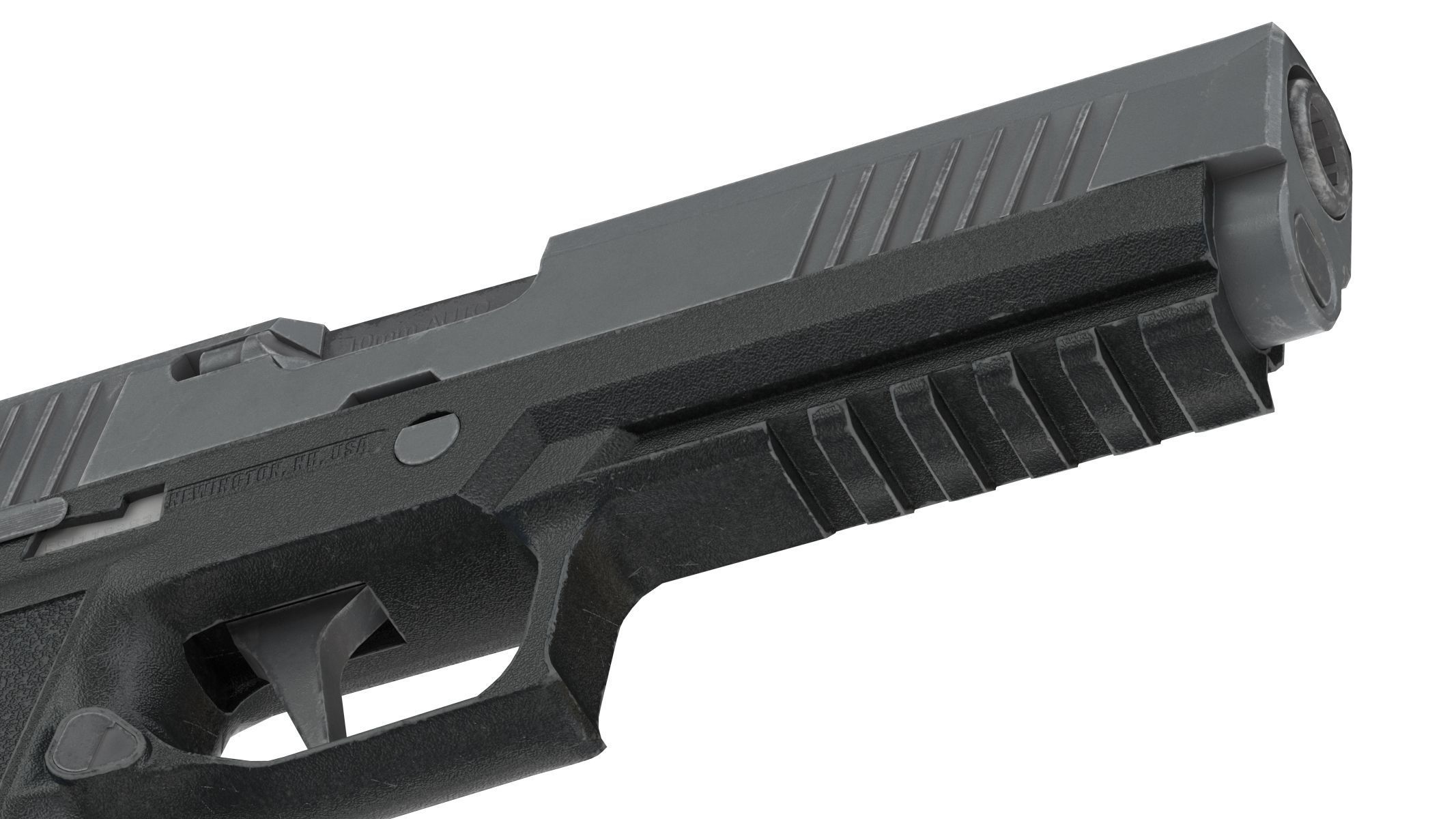 P320-XTEN Pistol Low Poly PBR Realistic Low-poly 3D model_12