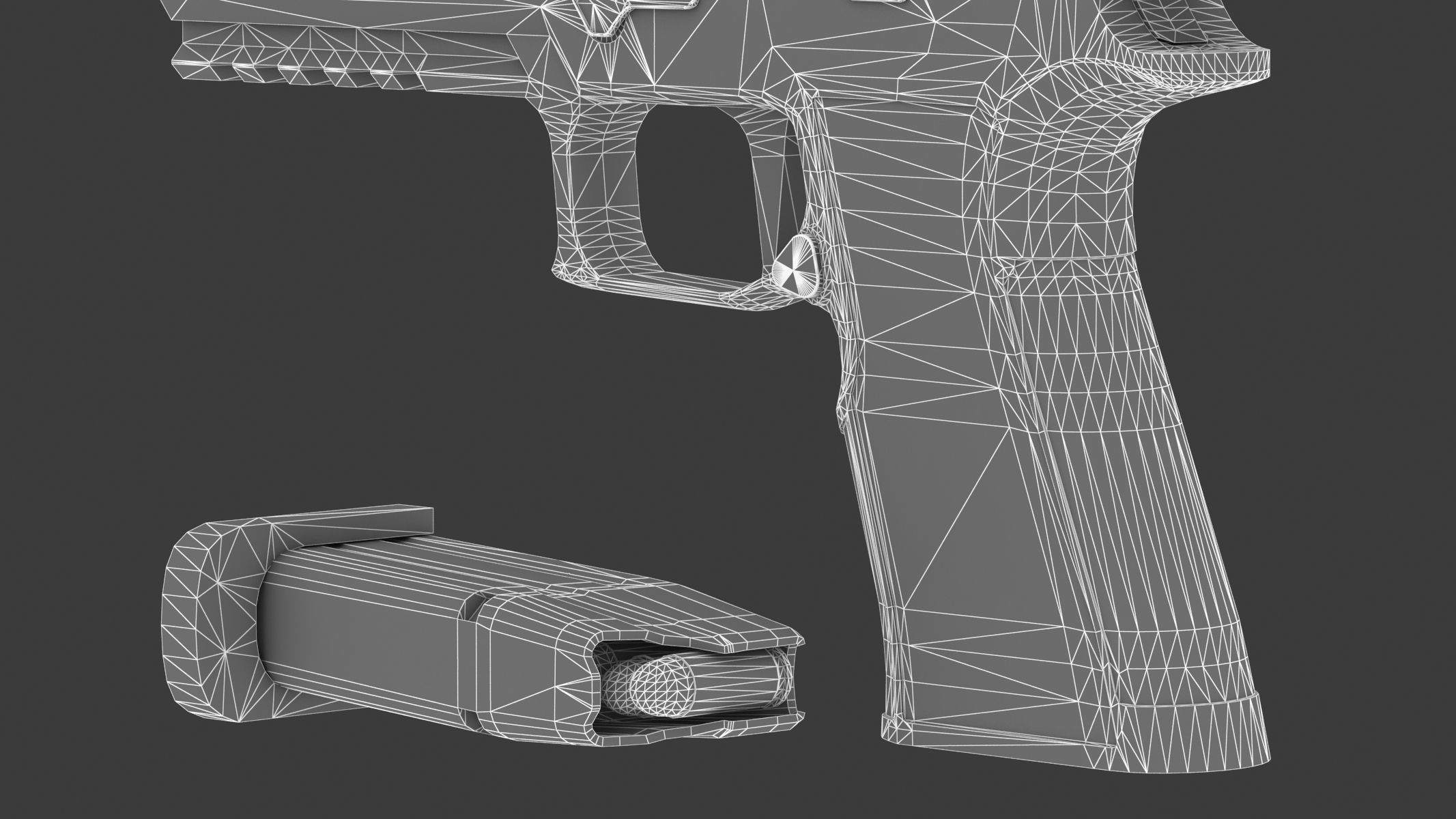 P320-XTEN Pistol Low Poly PBR Realistic Low-poly 3D model_29