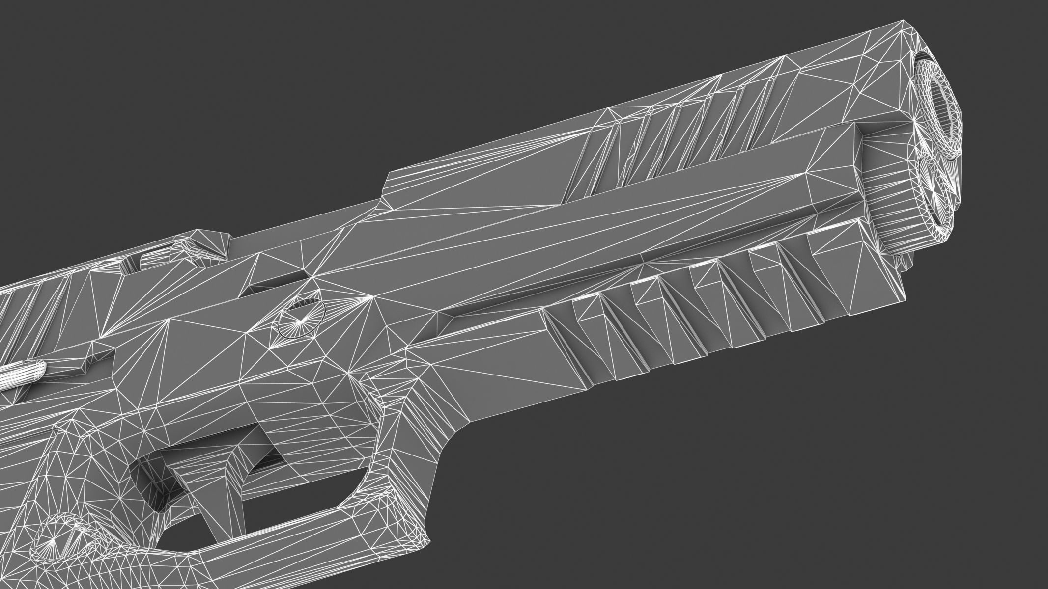 P320-XTEN Pistol Low Poly PBR Realistic Low-poly 3D model_27