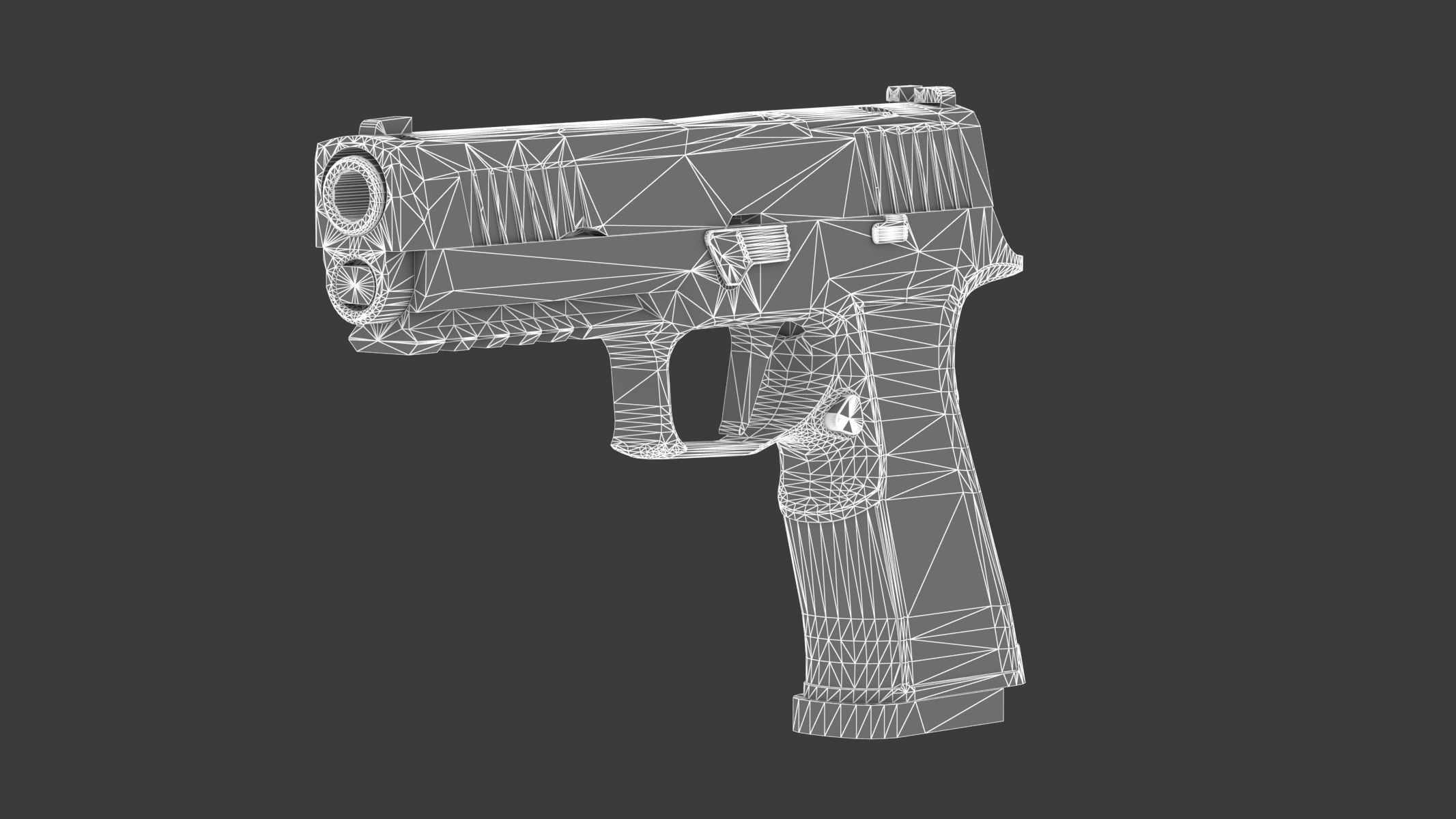 P320-XTEN Pistol Low Poly PBR Realistic Low-poly 3D model_18