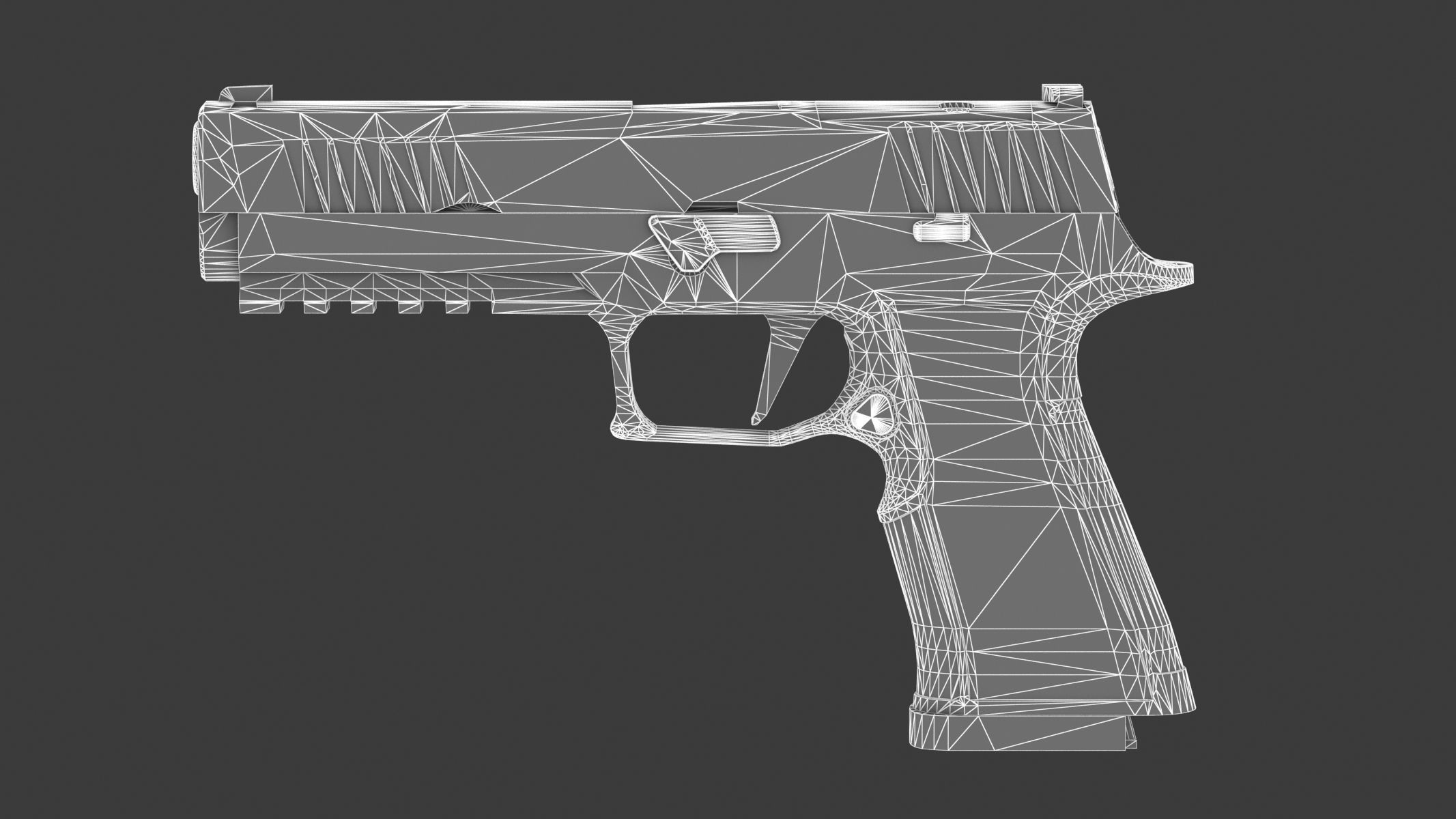 P320-XTEN Pistol Low Poly PBR Realistic Low-poly 3D model_17