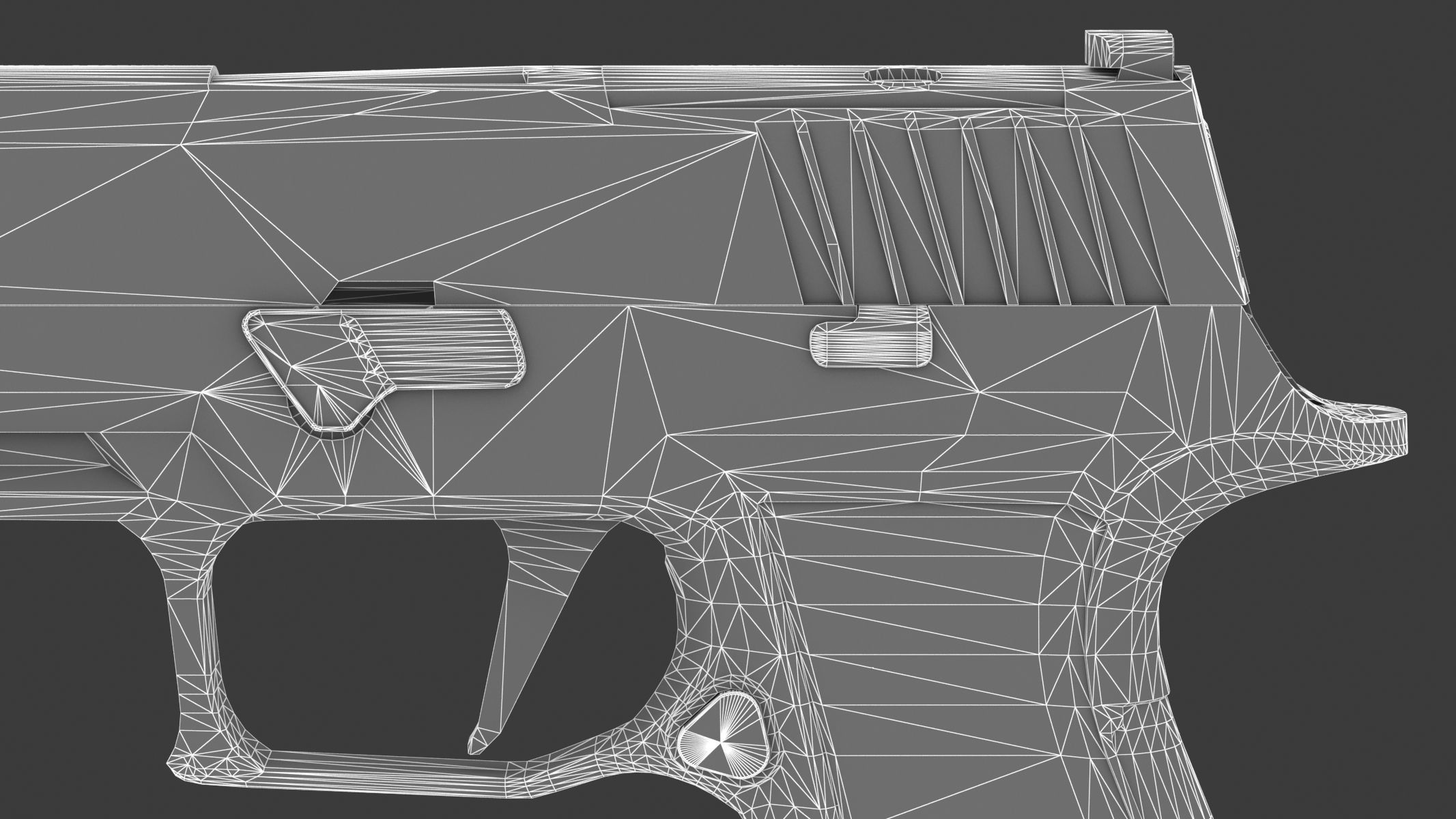P320-XTEN Pistol Low Poly PBR Realistic Low-poly 3D model_22