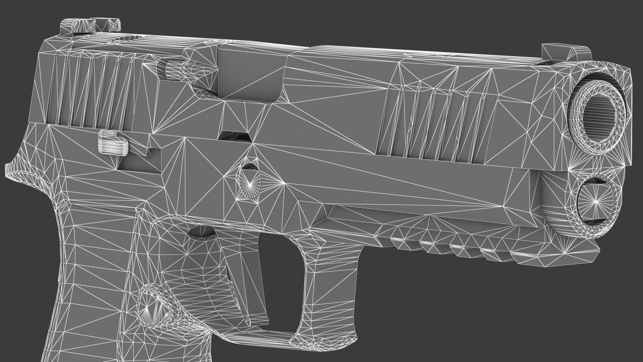 P320-XTEN Pistol Low Poly PBR Realistic Low-poly 3D model_24