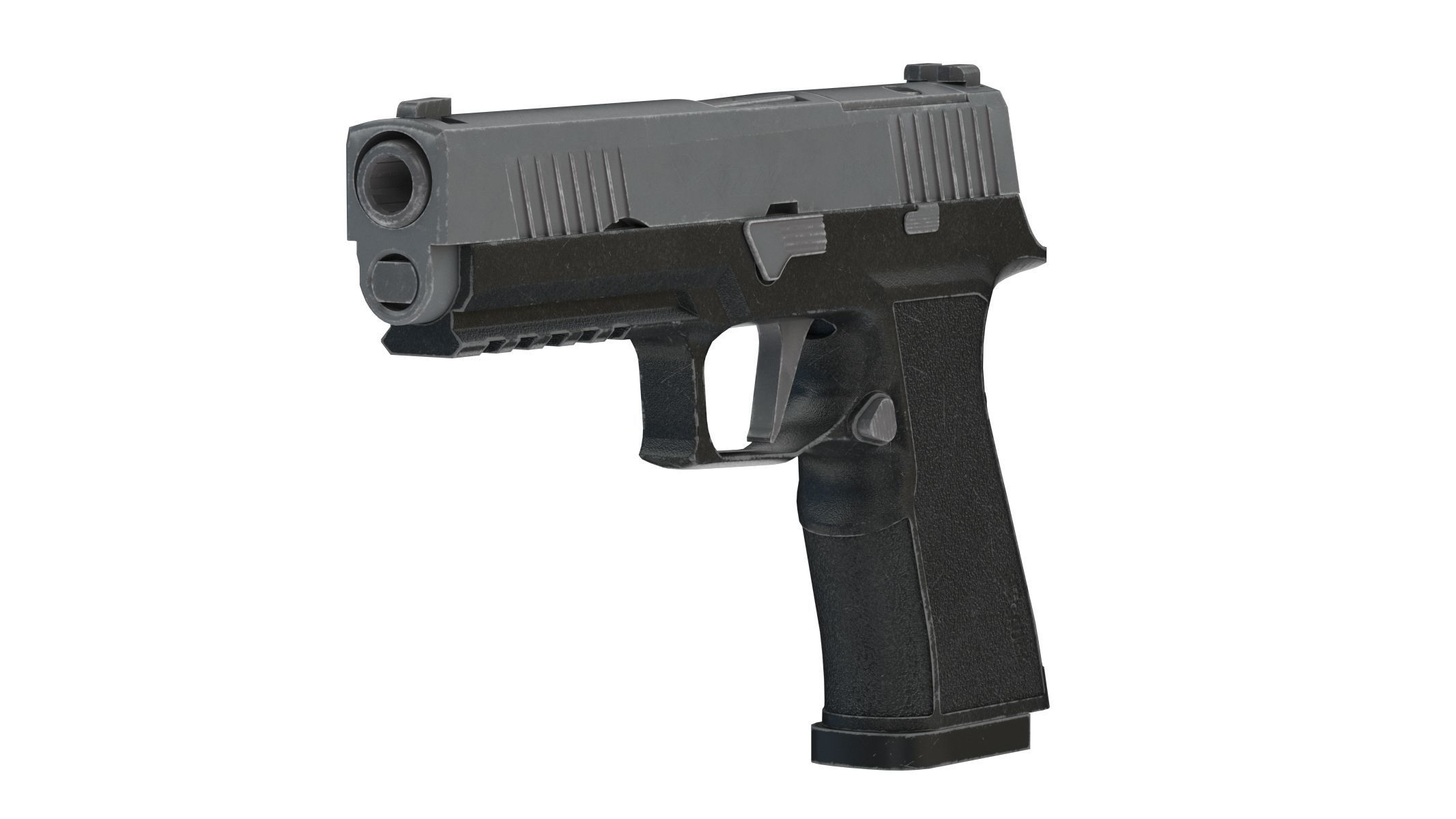 P320-XTEN Pistol Low Poly PBR Realistic Low-poly 3D model_3