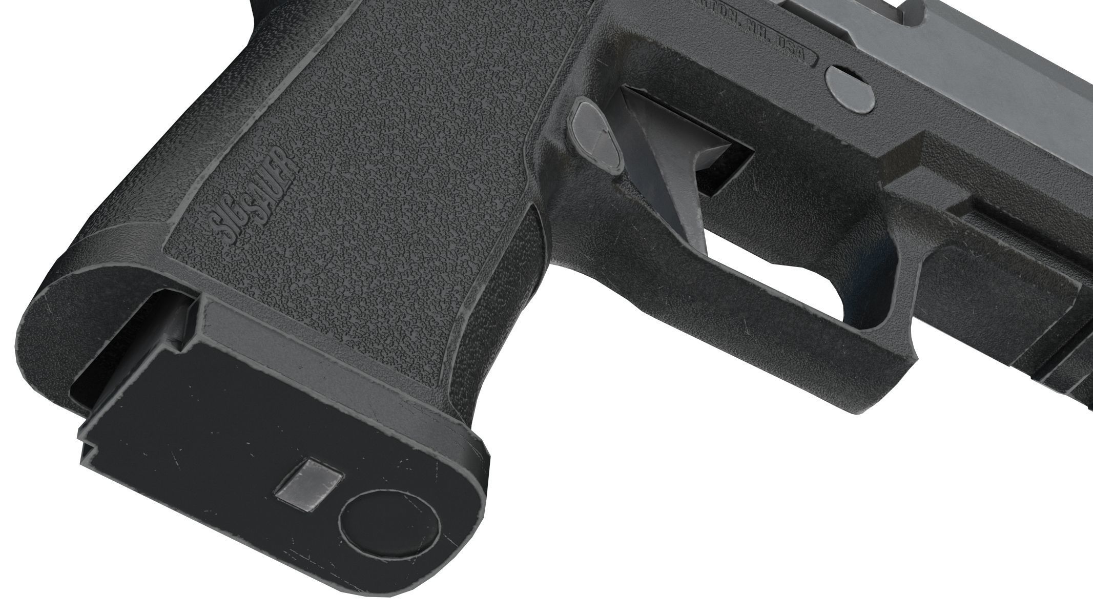 P320-XTEN Pistol Low Poly PBR Realistic Low-poly 3D model_11