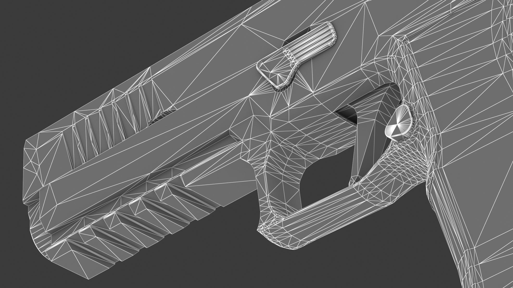 P320-XTEN Pistol Low Poly PBR Realistic Low-poly 3D model_25