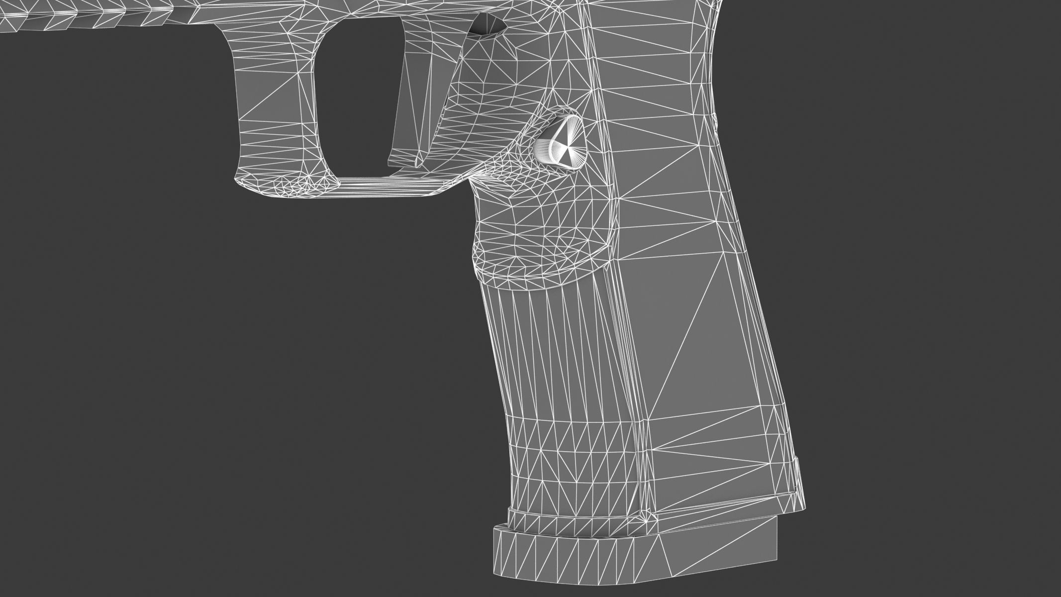 P320-XTEN Pistol Low Poly PBR Realistic Low-poly 3D model_23