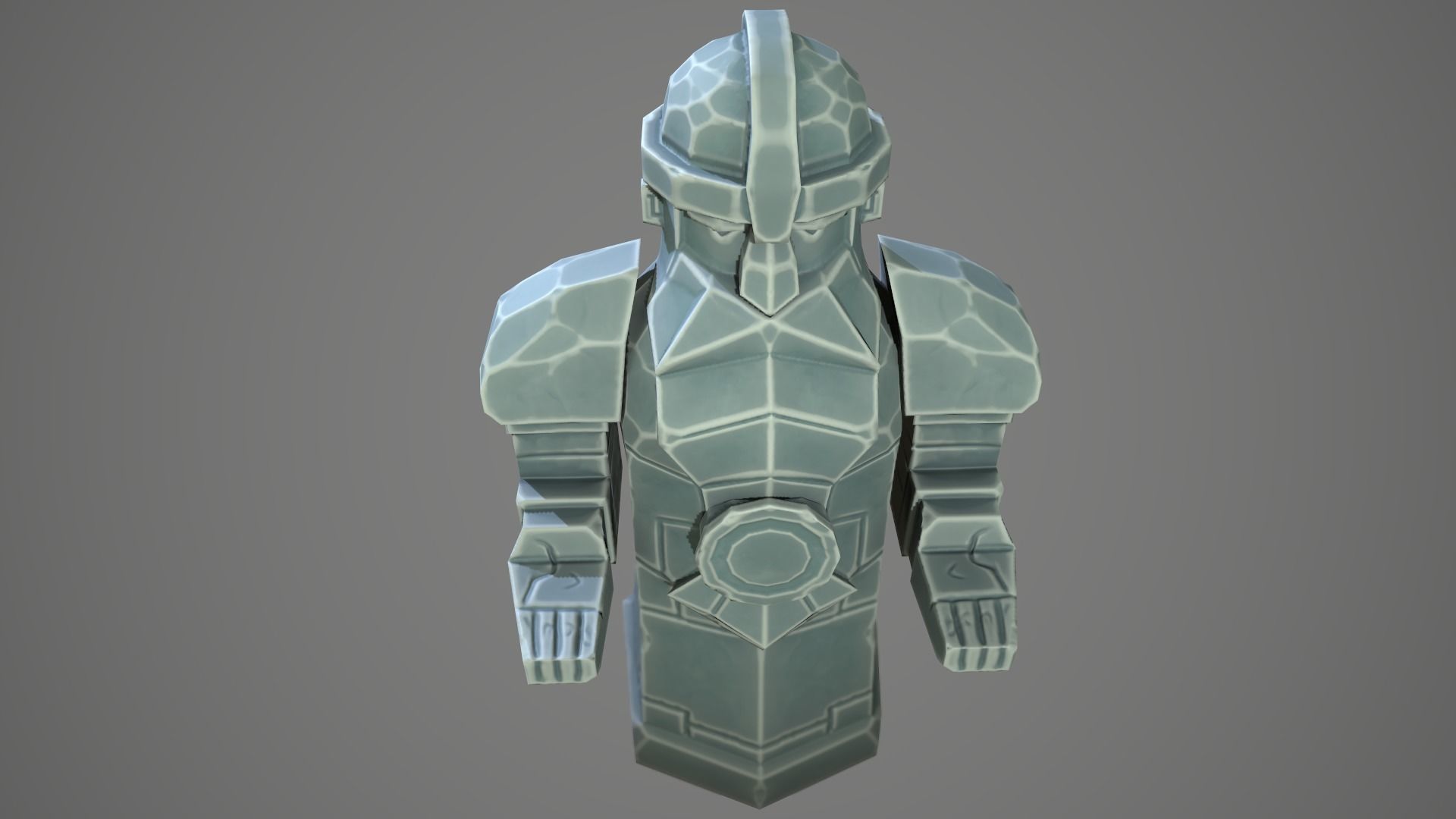 Stylized statue of Dwarf 01 Low-poly 3D model_15