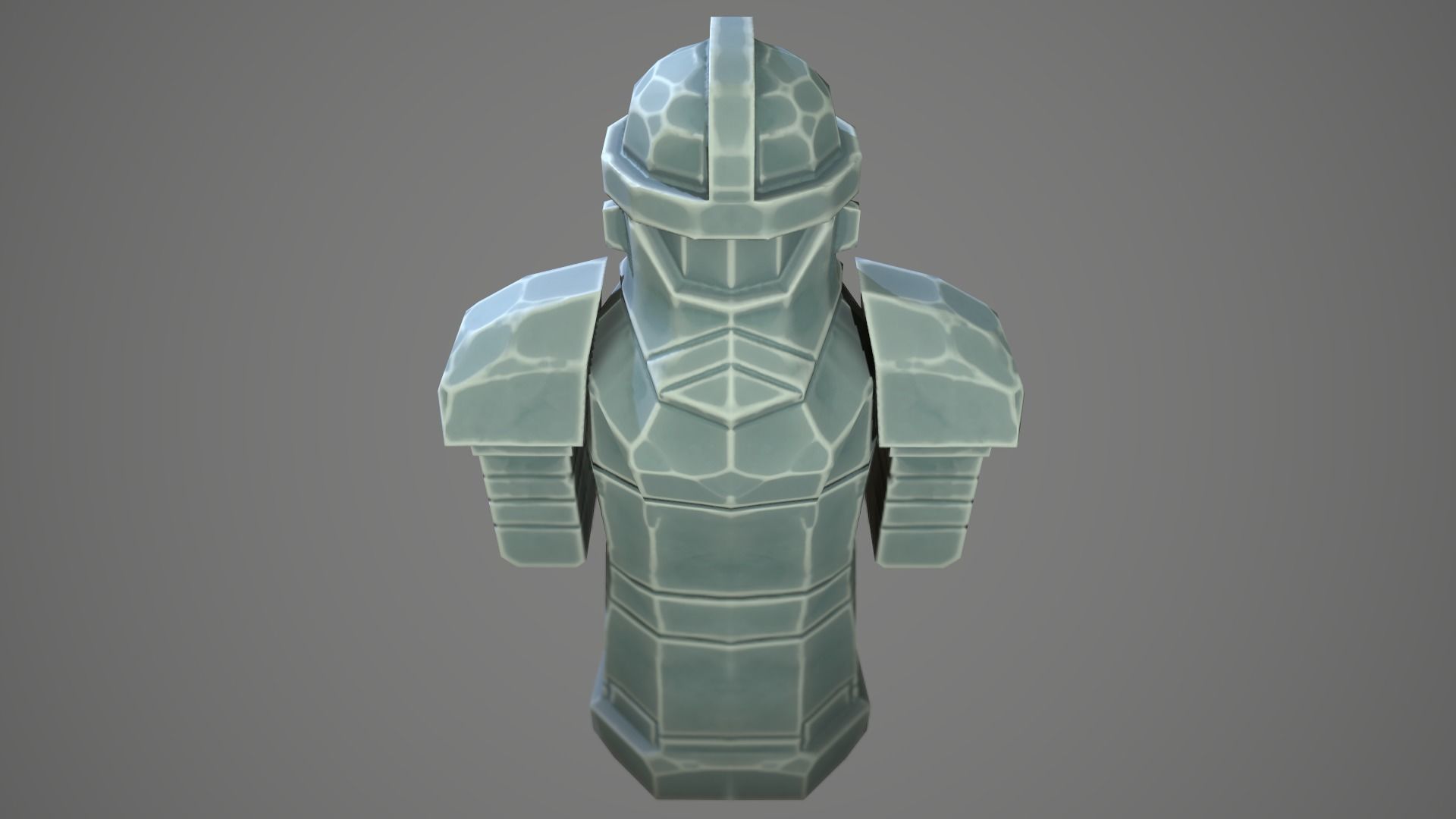 Stylized statue of Dwarf 01 Low-poly 3D model_21